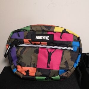 Multicolor Fortnite Crossbody or Fannie Pack Bag Adjustable Strap NWOT 8" x 6"